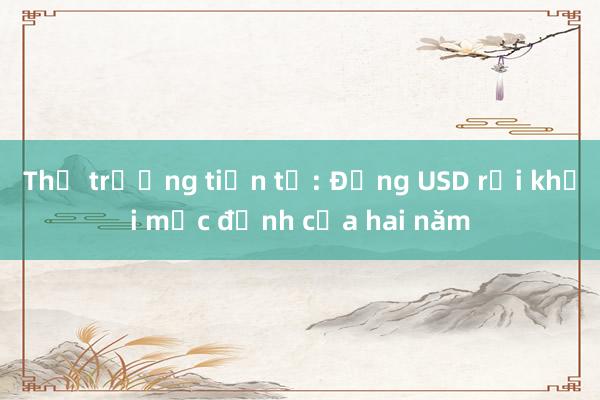 Thị trường tiền tệ: Đồng USD rời khỏi mức đỉnh của hai năm