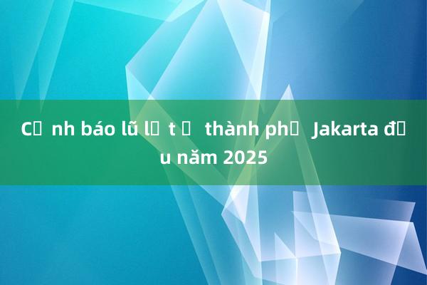 Cảnh báo lũ lụt ở thành phố Jakarta đầu năm 2025