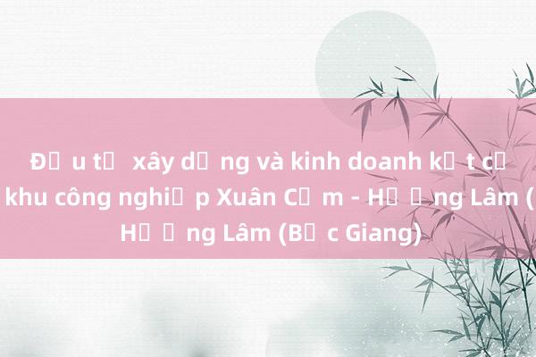 Đầu tư xây dựng và kinh doanh kết cấu hạ tầng khu công nghiệp Xuân Cẩm - Hương Lâm (Bắc Giang)